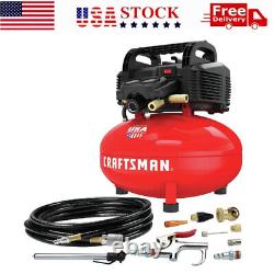 New Air Compressor, 6 Gallon, Oil-Free with 13 Piece Accessory Kit (CMEC6150K)