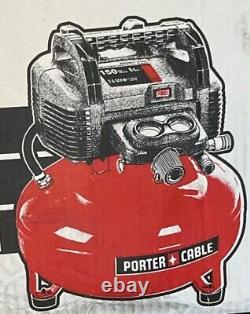 New In Box Porter-Cable Air Compressor PCFP12234 3-Tool Nailer Combo Kit Red