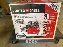 New In Box Porter-Cable Air Compressor PCFP12234 3-Tool Nailer Combo Kit Red