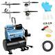 New Master Airbrush Air Compressor System Kit With 0.2/0.3/0.35/0.8mm Airbrushes