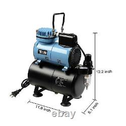 New Master Airbrush Air Compressor System Kit with 0.2/0.3/0.35/0.8mm Airbrushes