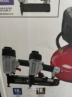 New Porter-Cable 6 Gal. Portable Electric Air Compressor Nailer Combo Kit 3 Tool