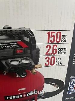 New Porter-Cable 6 Gal. Portable Electric Air Compressor Nailer Combo Kit 3 Tool