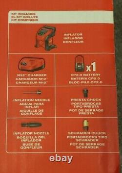 New Sealed Milwaukee 2475-21CP Compact M12 Inflator Kit incl. Battery, Charger