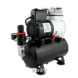 OPHIR 220V Air Compressor with Tank Fan for Airbrush Kit