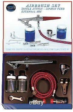 PAASCHE H-SET AIRBRUSH withQuiet AIR COMPRESSOR with TANK