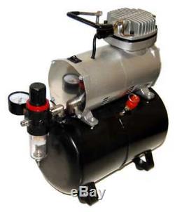 PAASCHE H-SET AIRBRUSH withQuiet AIR COMPRESSOR with TANK