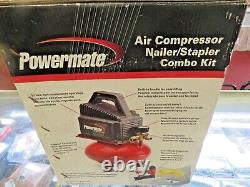 POWERMATE AirCompressor, Pneumatic Nailer, Stapler Combo Kit