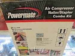 POWERMATE AirCompressor, Pneumatic Nailer, Stapler Combo Kit