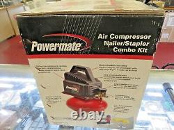 POWERMATE AirCompressor, Pneumatic Nailer, Stapler Combo Kit