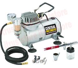 PRO Oilless Compressor Airbrush Kit with Easy Color-Change Airbrushes