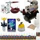 Paasche Vl Set Airbrush System Air Compressor 12 Color Paint Kit Cleaner Hobby