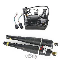Pair Rear Suspension Air Shock & Compressor Kit for 2002-2014 Chevy Tahoe