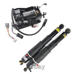 Pair Rear Suspension Air Shock & Compressor Kit for 2002-2014 Chevy Tahoe
