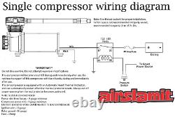 Pewter 400 Air Compressor 90 On 120 Off & Relay For Air Suspension System