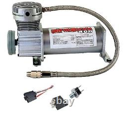 Pewter 400 Air Compressor 90 On 120 Off & Relay For Air Suspension System