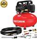 Portable Air Compressor 6 Gal Pancake Oil-free With13 Piece Accessory Kit 150 Psi
