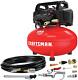 Portable Air Compressor 6 Gallon Pancake Oil-free With 13 Piece Accessory Kit
