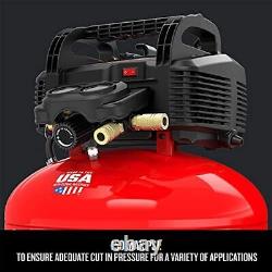 Portable Air Compressor 6 Gallon Pancake Oil-Free with 13 Piece Accessory Kit