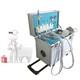 Portable Dental Delivery Unit With Air Compressor Handpiece Kit 4 Hole Suction