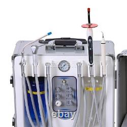 Portable Dental Mobile Delivery Unit Cart Air Compressor+Low Speed Handpiece Kit