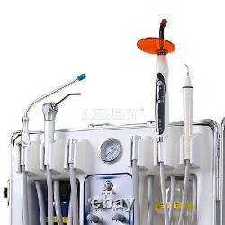 Portable Dental Mobile Delivery Unit Cart Air Compressor+Low Speed Handpiece Kit