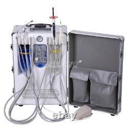 Portable Dental Mobile Delivery Unit Cart Air Compressor+Low Speed Handpiece Kit