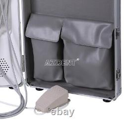 Portable Dental Mobile Delivery Unit Cart Air Compressor+Low Speed Handpiece Kit