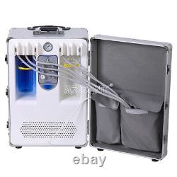 Portable Dental Mobile Delivery Unit Cart Air Compressor+Low Speed Handpiece Kit