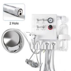 Portable Dental Turbine Unit 3Way Syringe Work with Air Compressor/Handpiece Kit