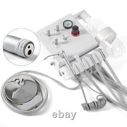 Portable Dental Turbine Unit 3Way Syringe Work with Air Compressor/Handpiece Kit