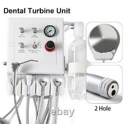 Portable Dental Turbine Unit 3Way Syringe Work with Air Compressor/Handpiece Kit