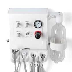 Portable Dental Turbine Unit 3Way Syringe Work with Air Compressor/Handpiece Kit
