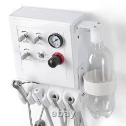 Portable Dental Turbine Unit 3Way Syringe Work with Air Compressor/Handpiece Kit
