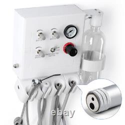 Portable Dental Turbine Unit 3Way Syringe Work with Air Compressor/Handpiece Kit