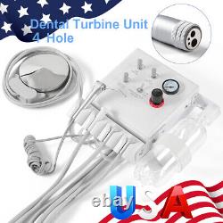 Portable Dental Turbine Unit Air Compressor/High&Low Speed Handpiece Kit 2/4Hole