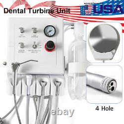 Portable Dental Turbine Unit Air Compressor/High&Low Speed Handpiece Kit 2/4Hole