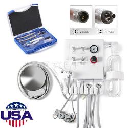 Portable Dental Turbine Unit Weak Suction Work +Air Compressor/2/4Hole Handpiece