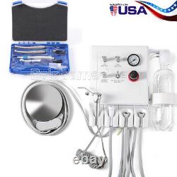 Portable Dental Turbine Unit Weak Suction Work +Air Compressor/Handpiece 2/4Hole