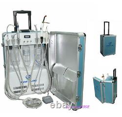Portable Dental Unit with Air Compressor + Dental Chair + Handpiece Kit 2H/4H