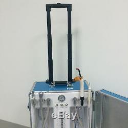 Portable Dental Unit with Air Compressor + Scaler + Curing Light + Handpiece Kit