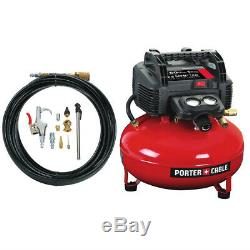 Porter-Cable 6 Gal. Pancake Air Compressor and Accessory Kit C2002-WK Refurb