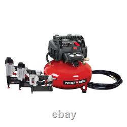 Porter-Cable 6 Gal. Portable Electric Air Compressor with 16/18/23 Gauge Nailers