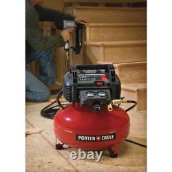 Porter-Cable 6 Gal. Portable Electric Air Compressor with 16/18/23 Gauge Nailers