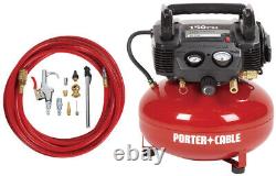 Porter Cable 6 gal. Pancake Portable Air Compressor Kit 150 psi 0.8 hp