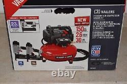 Porter-Cable PCFP3KIT 3-Pc. Nailer and Air Compressor Combo Kit NEW