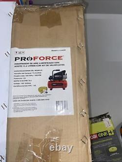 Pro Force 3 Gallon Oil Lubricated Air Compressor With Extra Value Kit