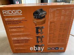 RIDGID 120V 6 Gallon Air Compressor & 3 Tool Combo Kit Model R69603FK Brand New