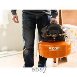 RIDGID 120V Electric Pancake Air Compressor With Nailers and Stapler Combo Kit