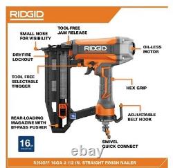 RIDGID 120V Electric Pancake Air Compressor With Nailers and Stapler Combo Kit